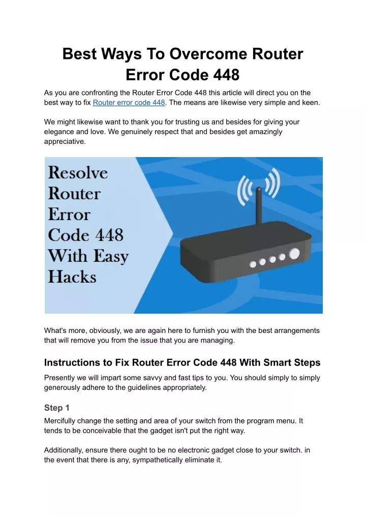 ppt-best-ways-to-overcome-router-error-code-448-powerpoint-presentation-id-11301369