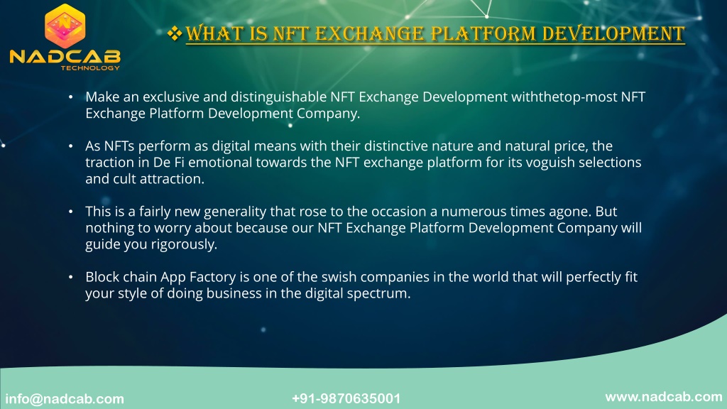 PPT - NFT EXCHANGE PLATFORM DEVELOPMENT PPT PowerPoint Presentation ...