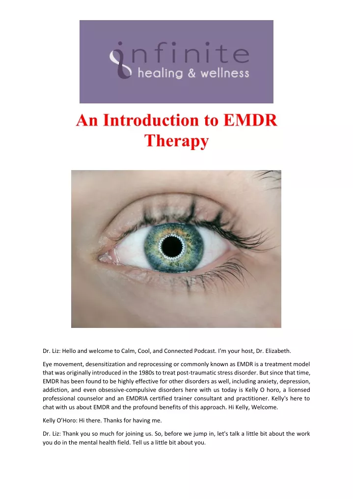 PPT - An Introduction To EMDR Therapy PowerPoint Presentation, Free ...