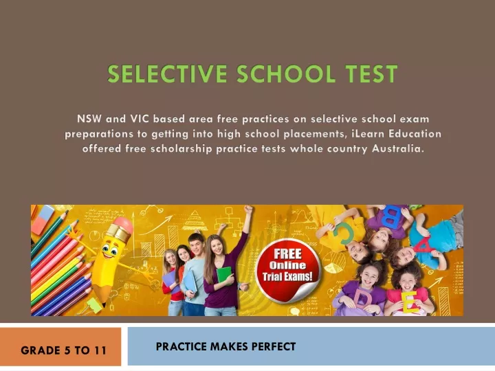 PPT Free Selective School Practice Test NSW and VIC Australia