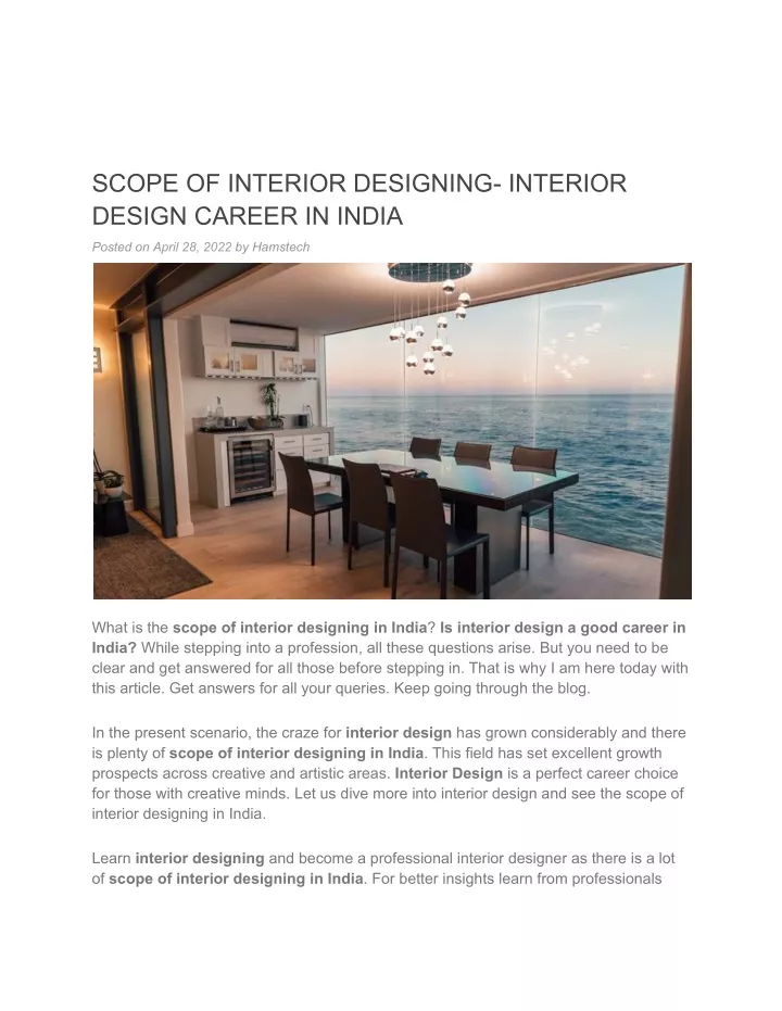 Scope Of Interior Designing Interior Design N 