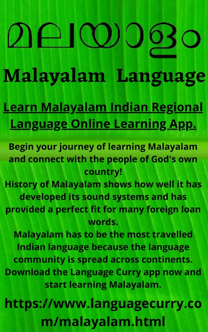 presentation on malayalam language