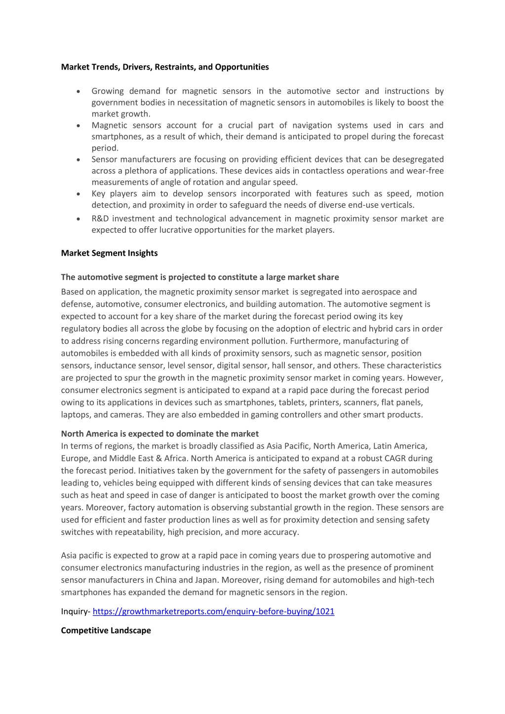 PPT - Magnetic Proximity Sensor Market PowerPoint Presentation, free ...