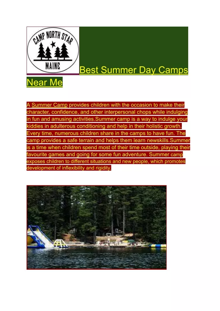 PPT Best Summer Day Camps Near Me PowerPoint Presentation, free