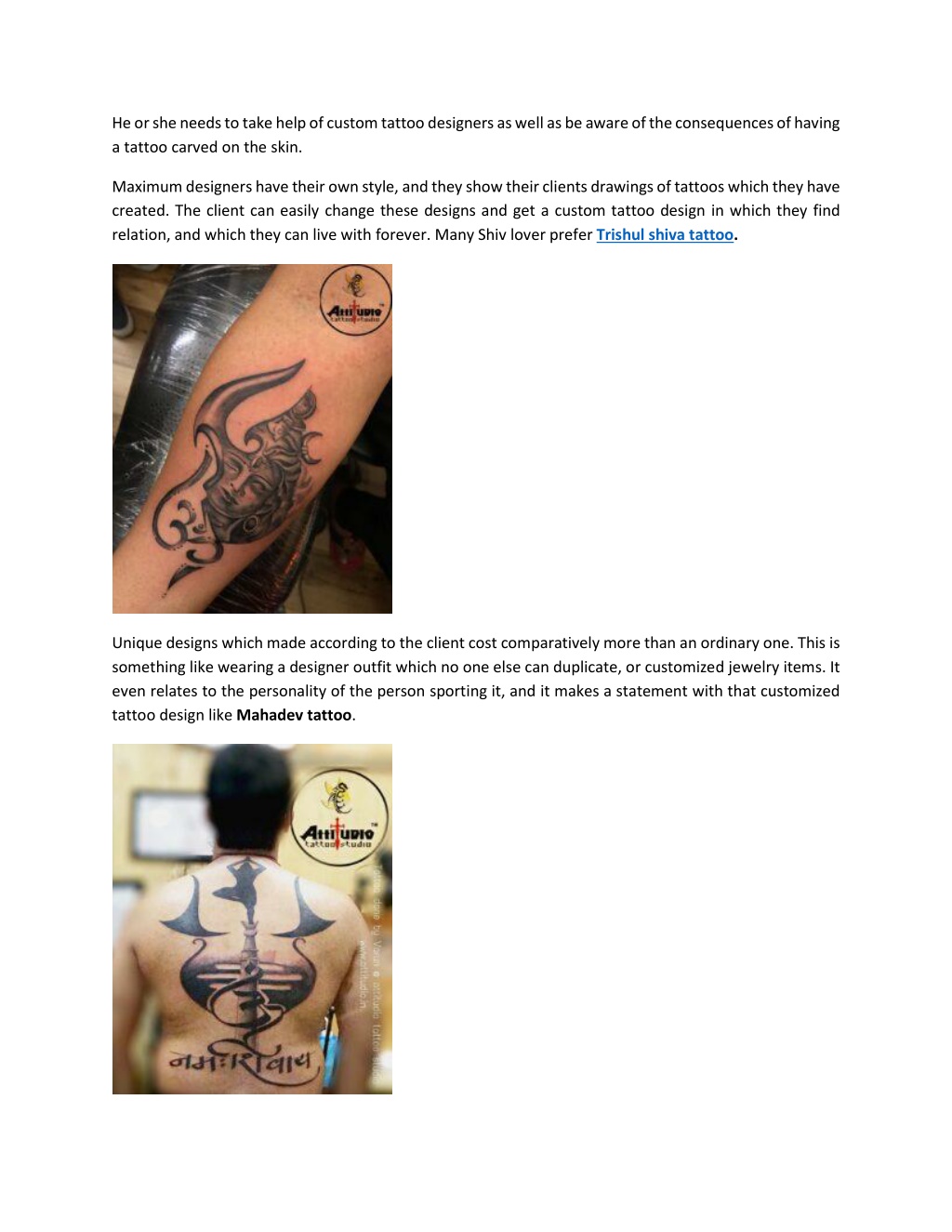 Mahadev tattoo designs ideas for men | trishul tattoo - YouTube