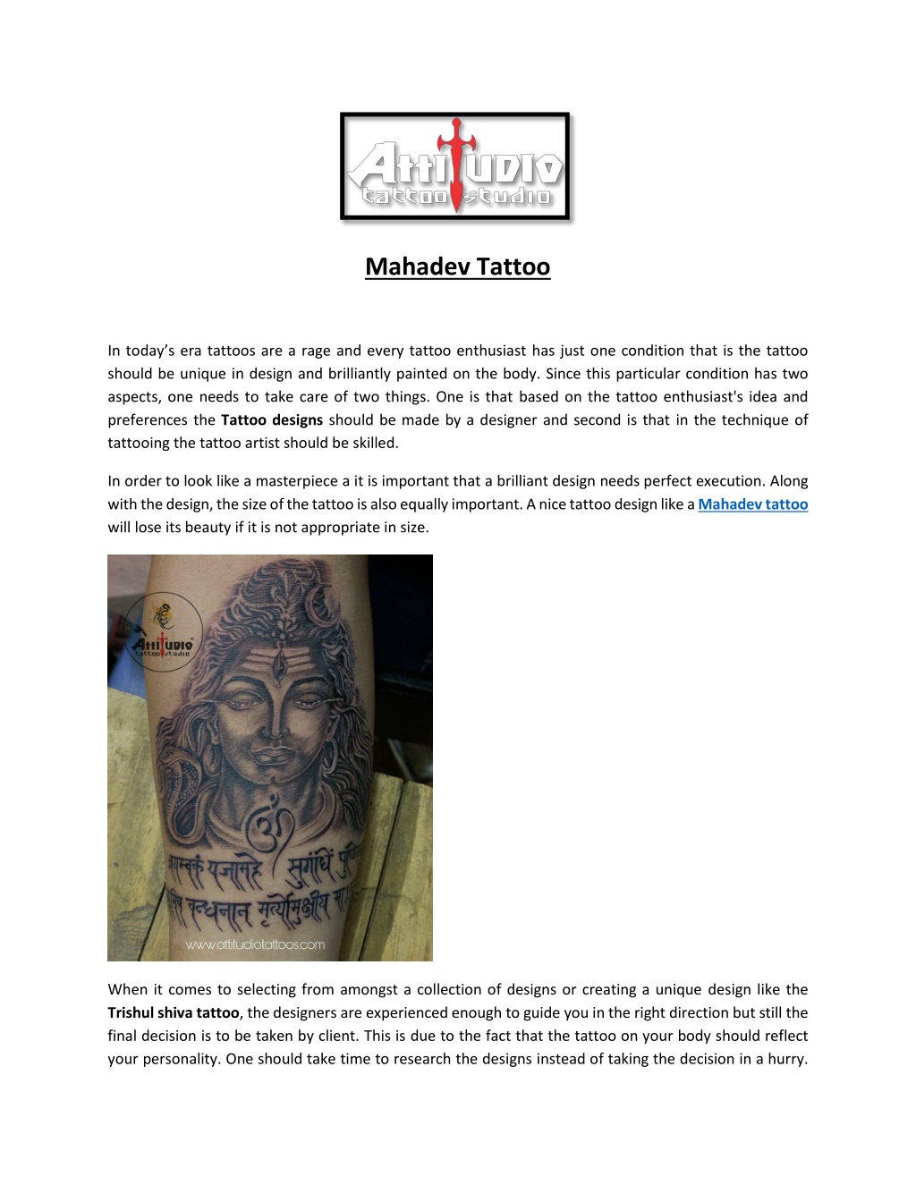 Mahadev Tattoo Designs | TikTok