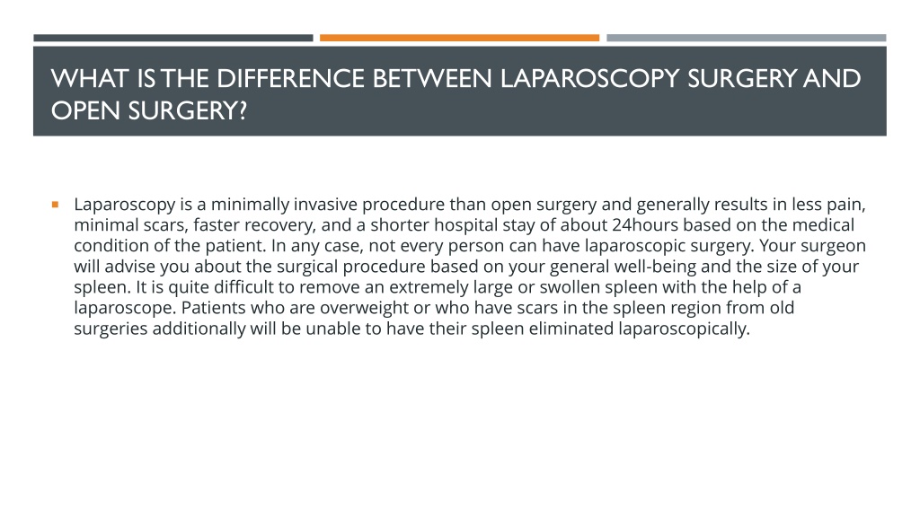 PPT - Laparoscopic Splenectomy at Southlake General Surgery PowerPoint ...