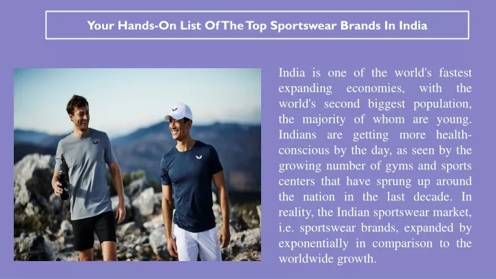 Top Sportswear Brands In India Top Sportswear Brands In India