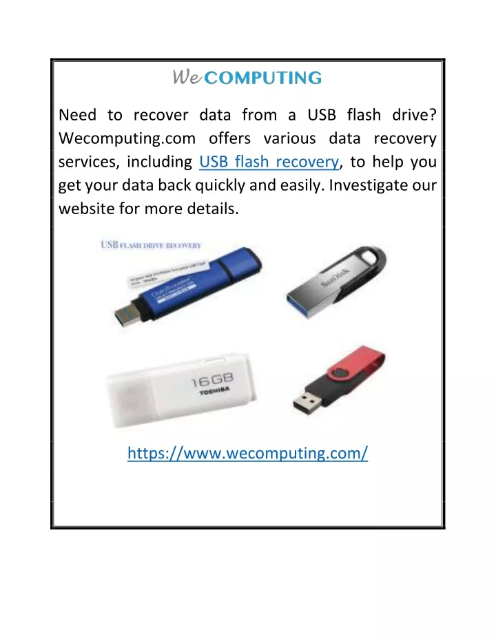 usb flash recovery free download