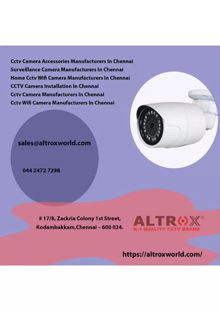 PPT Cctv Wifi Camera Manufacturers In Chennai PowerPoint Presentation