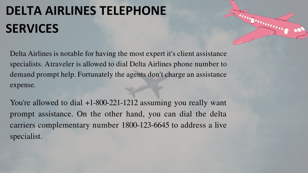 PPT How Do Contact For Delta Airlines Telephone Number PowerPoint