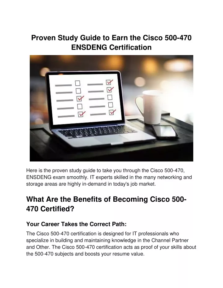 PPT - Proven Study Guide to Earn the Cisco 500-470 ENSDENG Sns-Brigh10