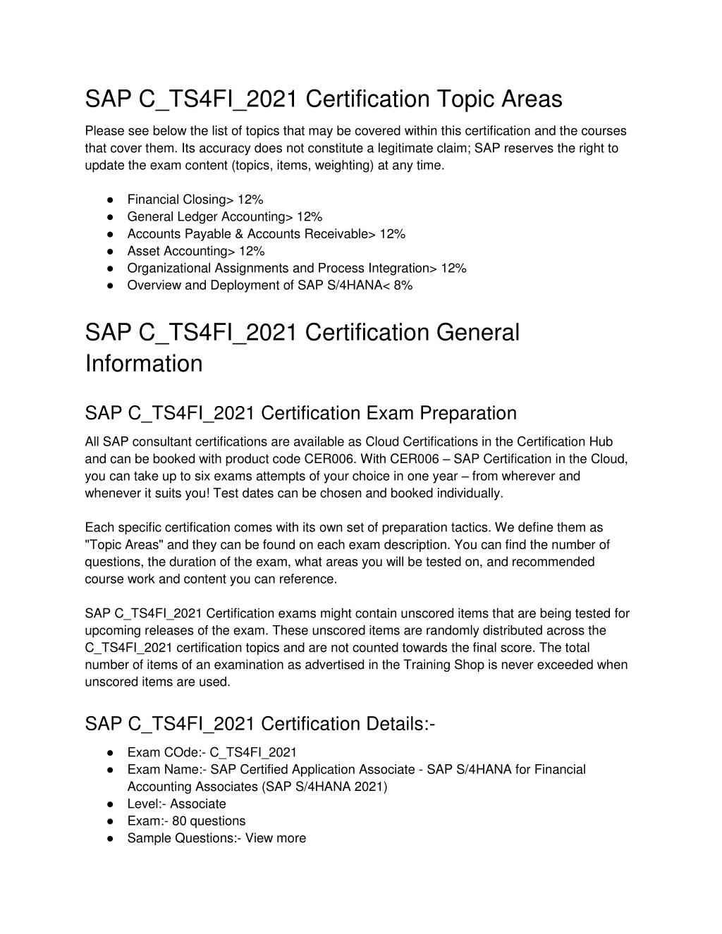 PPT - SAP C_TS4FI_2021 Certification Description PowerPoint Sns-Brigh10