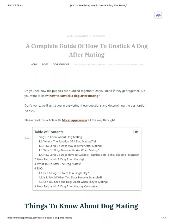 PPT - [A Complete Guide] How To Unstick A Dog After Mating_ PowerPoint