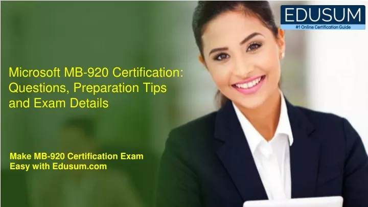 PPT - Microsoft MB-920 Certification: Questions, Preparation Tips and Sns-Brigh10