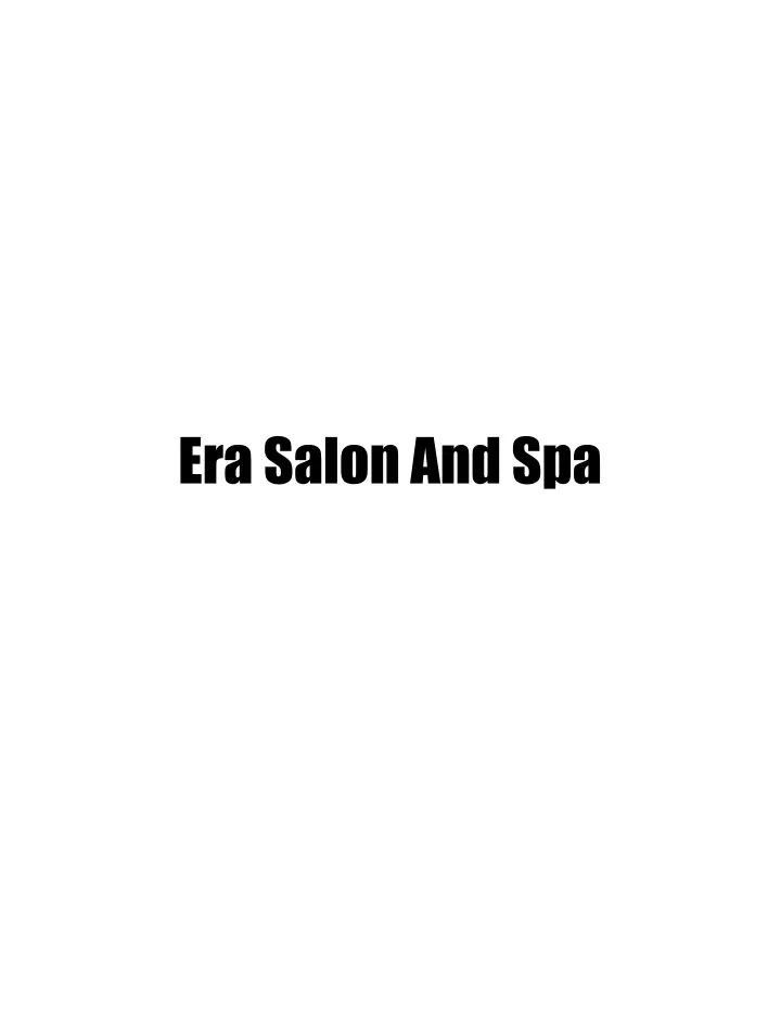 PPT Era Salon And Spa PowerPoint Presentation, free download ID