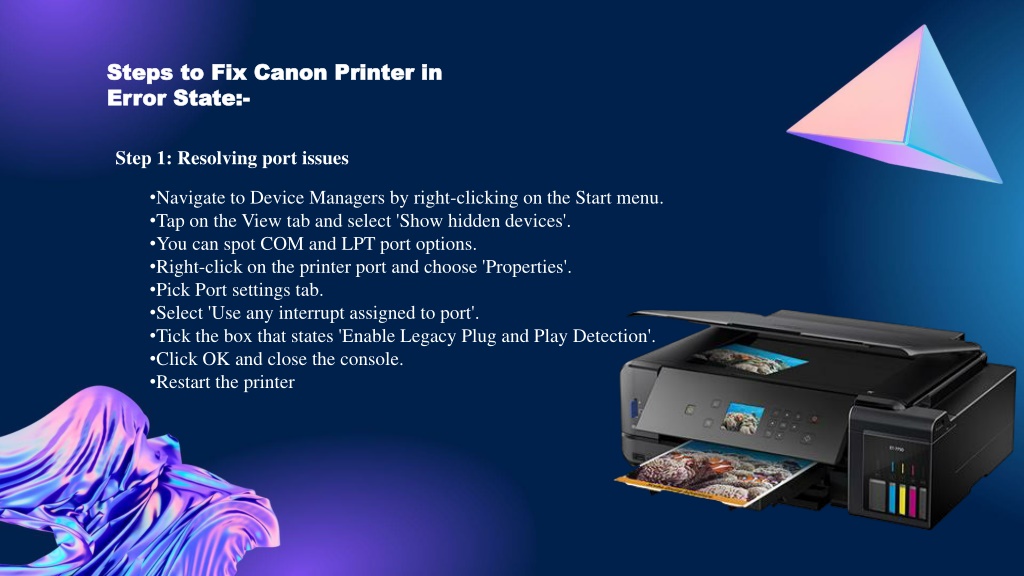 PPT FIX CANON PRINTER IN ERROR STATE PowerPoint Presentation, free