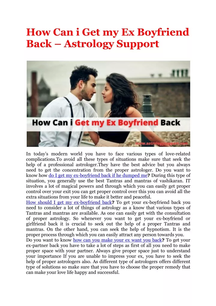 PPT How Can i Get my Ex Boyfriend Back Astrology Support PowerPoint