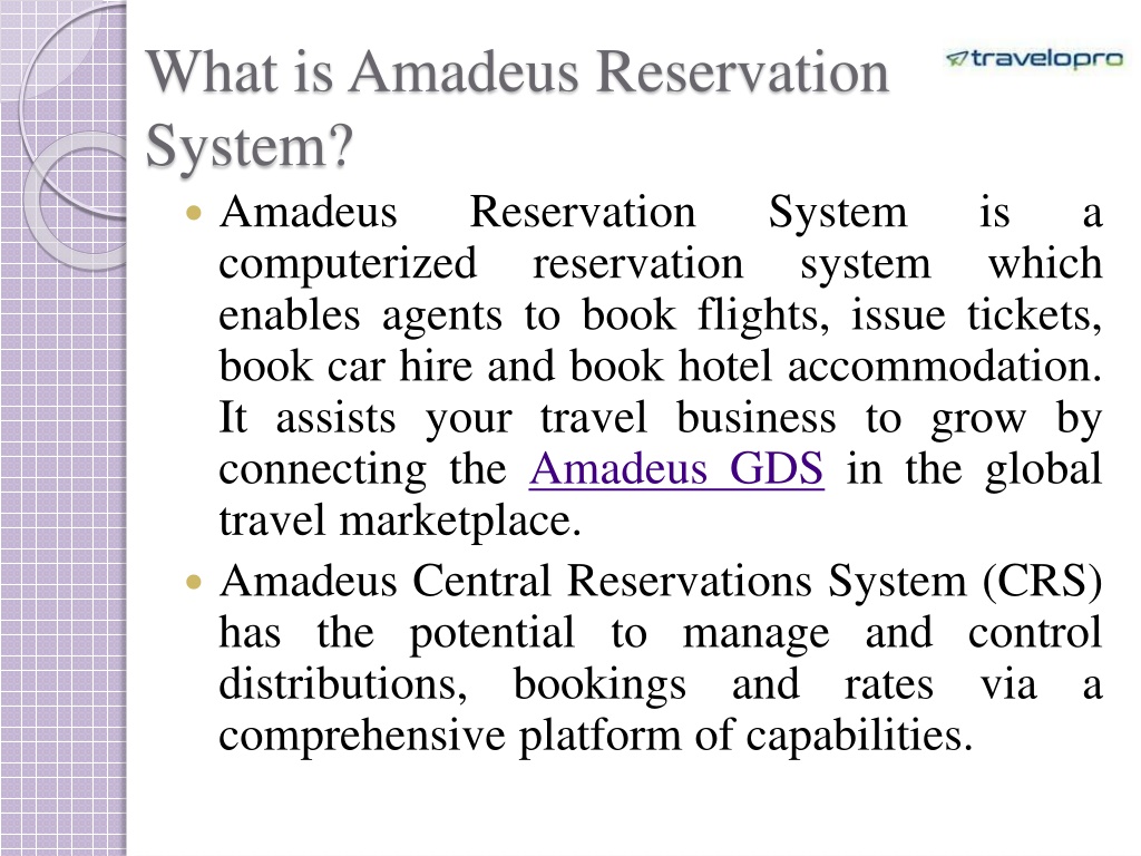 PPT - Amadeus Reservation Systems PowerPoint Presentation, free ...