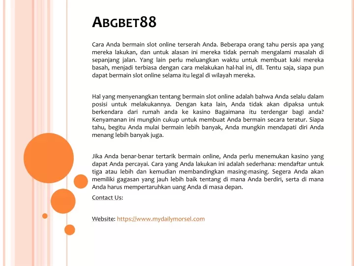 PPT - Abgbet88 PowerPoint Presentation, free download - ID:11319425