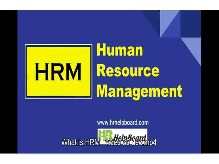 Ppt Human Resource Management Powerpoint Presentation Free Download