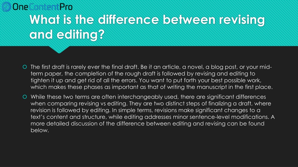 Ppt Revising Vs Editing All You Need To Know In 2022 Powerpoint