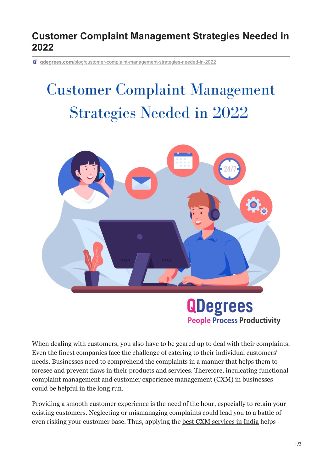 PPT - CUSTOMER COMPLAINT MANAGEMENT STRATEGIES NEEDED IN 2022 ...