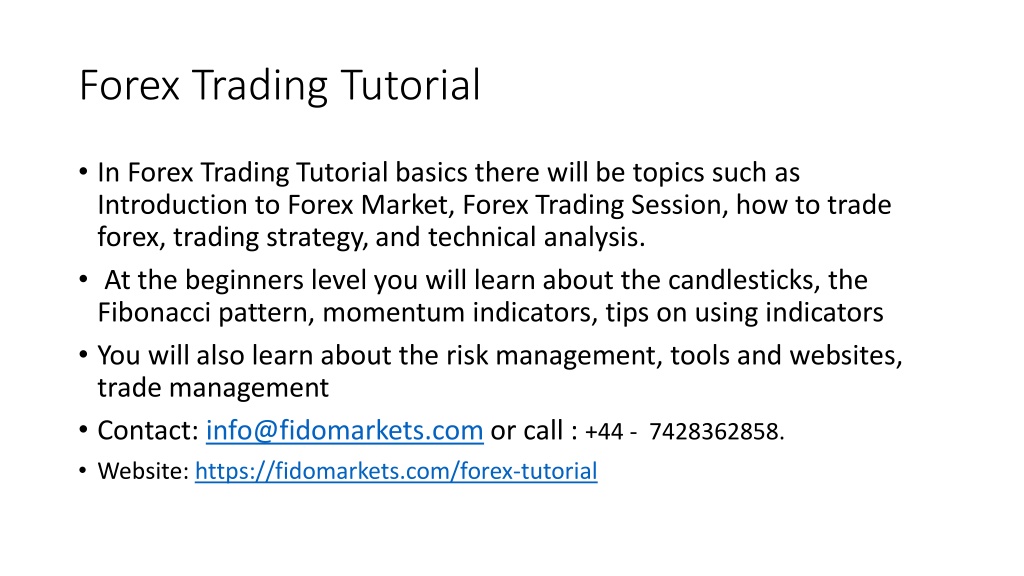 About Forex Trading Tutorial