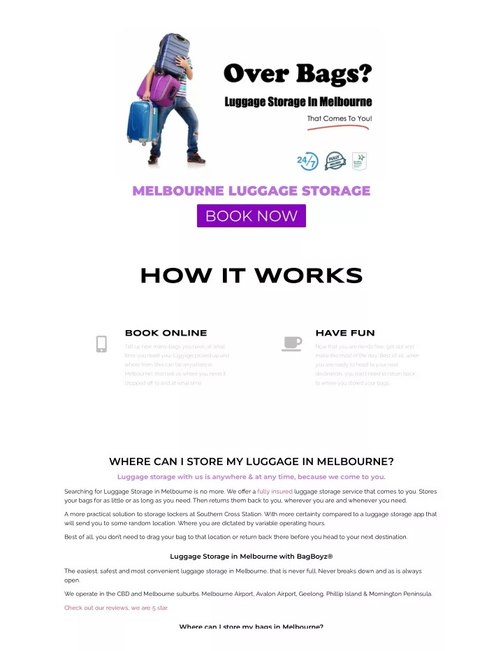 PPT Luggage Storage Melbourne 247 PowerPoint Presentation, free download ID11321945