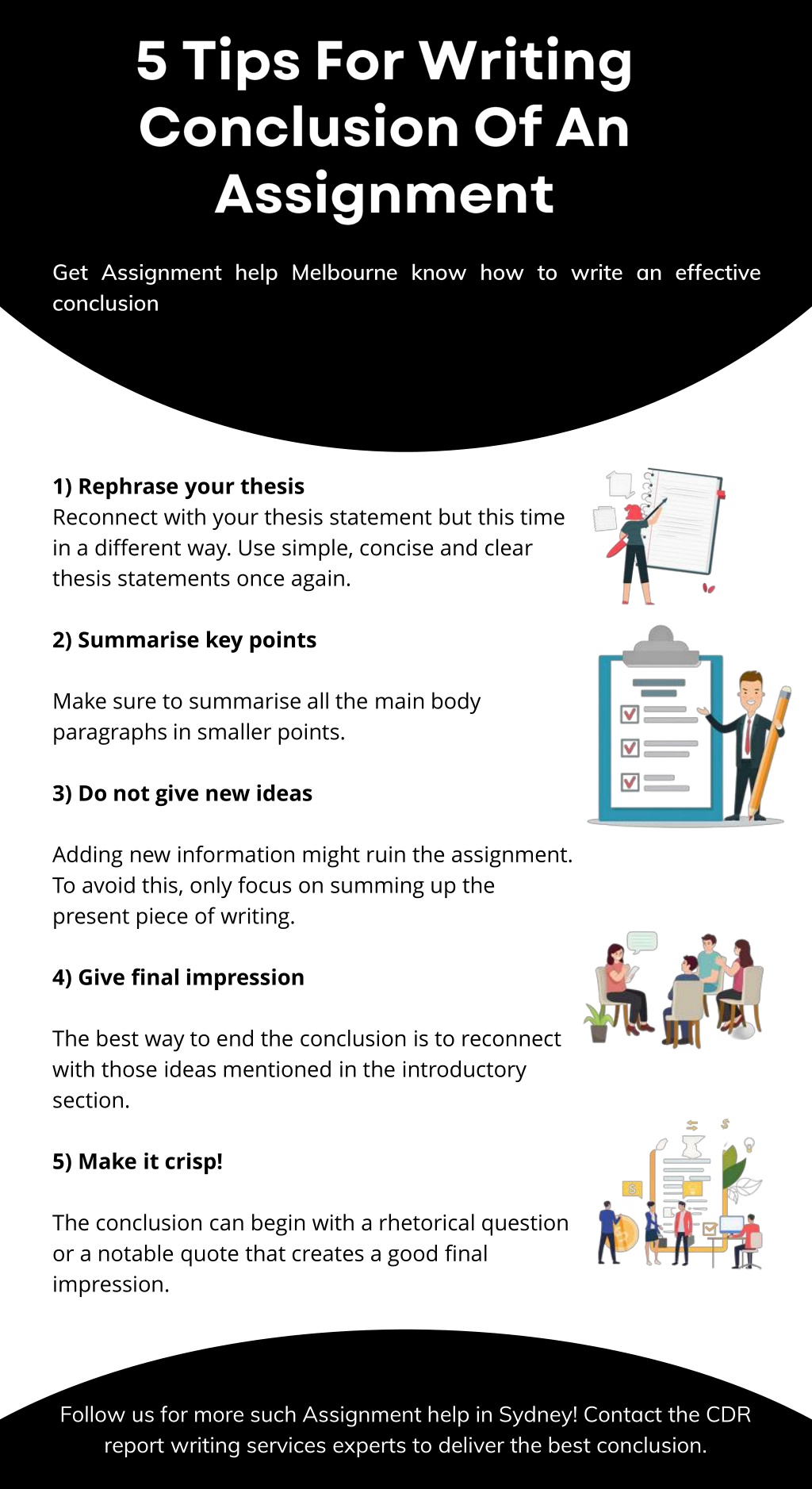 how to write conclusion of an assignment