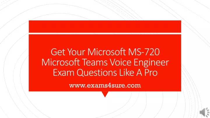 Exam MS-720 Learning