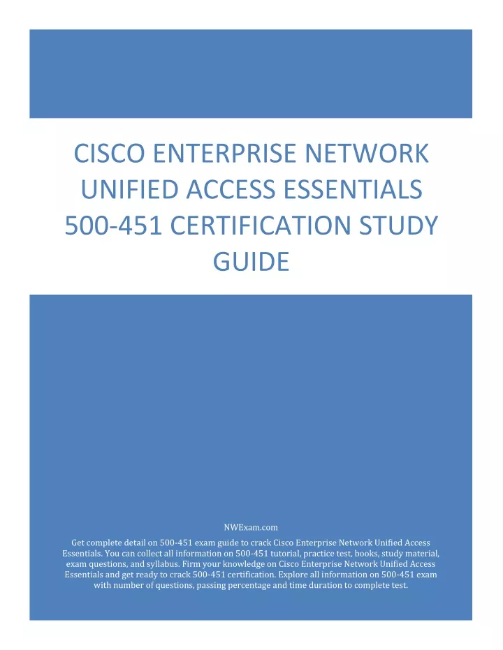 PPT Cisco Enterprise Networks Specialization 500451 Certification
