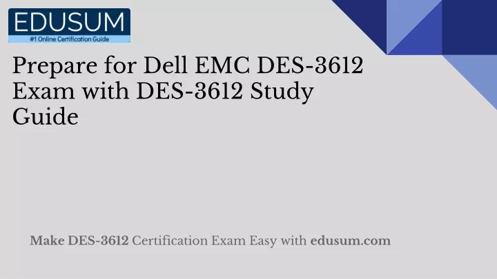 Latest DES-3612 Mock Test