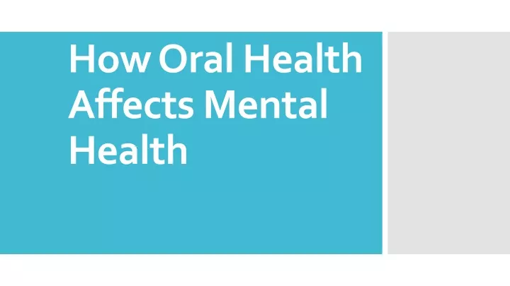 oral presentation on mental health