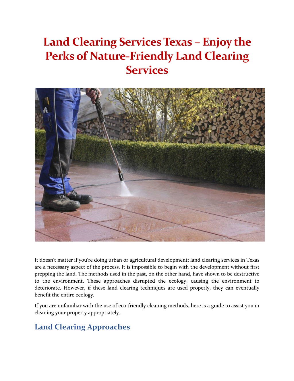 PPT - Greenwave Land Clearing Services Texas – Enjoy the Perks of ...