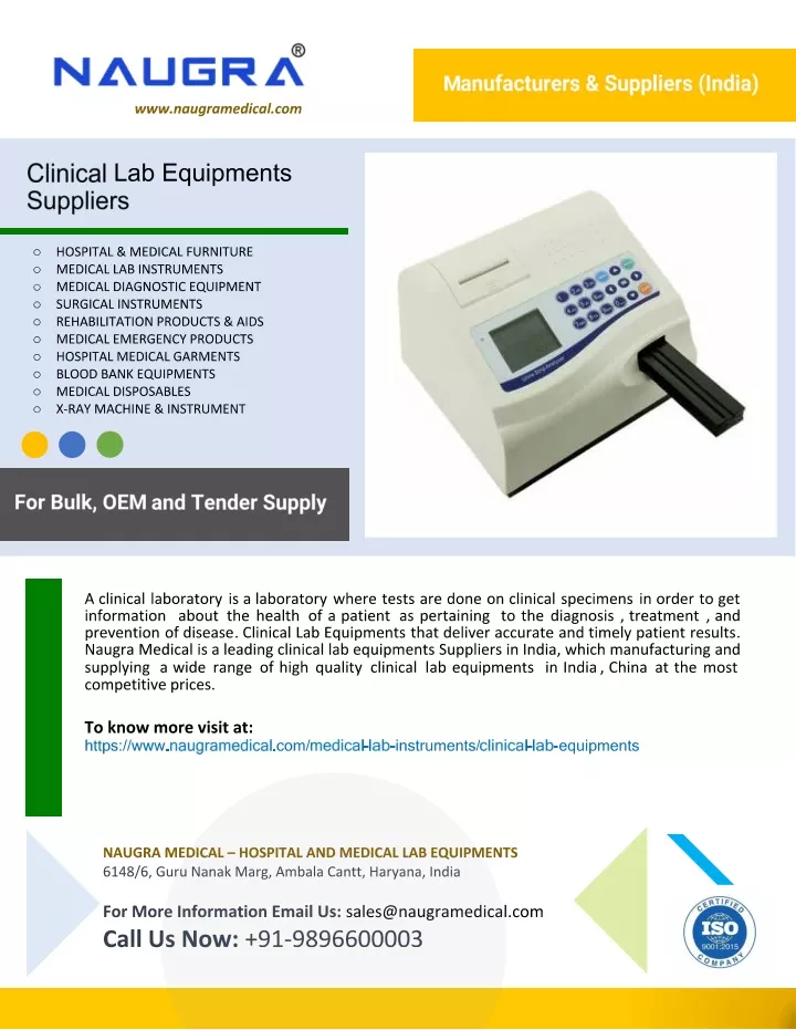 PPT Clinical Lab Equipments Suppliers PowerPoint Presentation, free