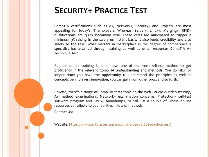 PPT Security Practice Test PowerPoint Presentation, free download