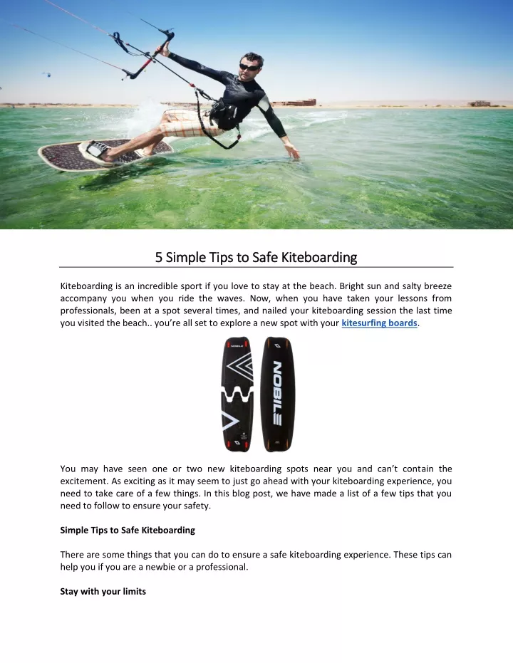 PPT - 5 Simple Tips to Safe Kiteboarding PowerPoint Presentation, free ...