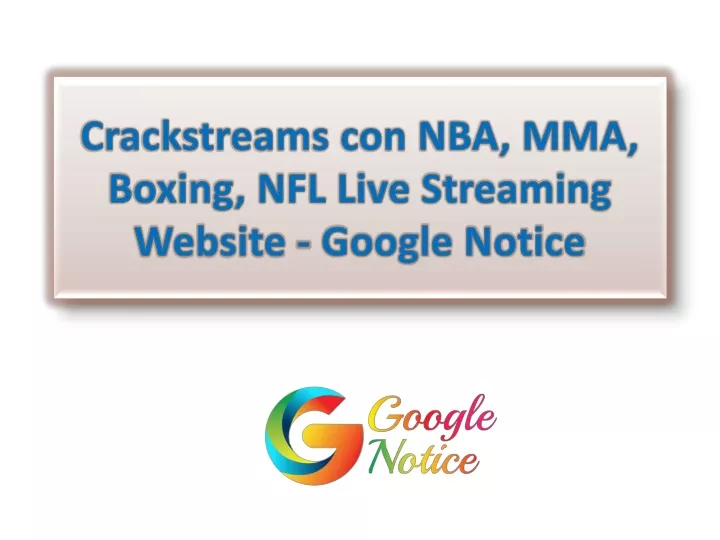 PPT Crackstreams con NBA MMA Boxing NFL Live Streaming Website