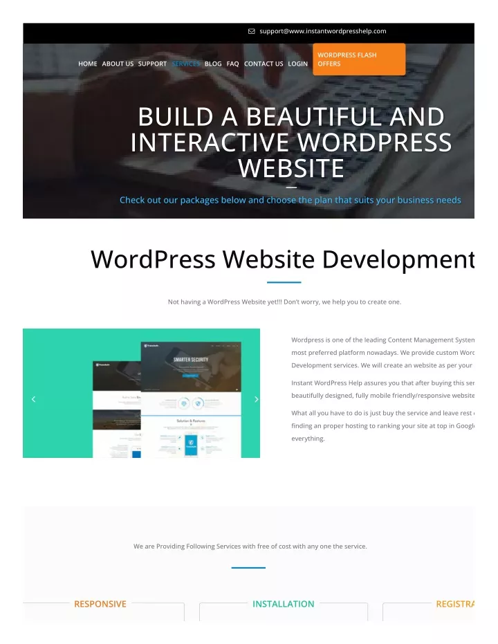 PPT WordPress Website Development PowerPoint Presentation Free 
