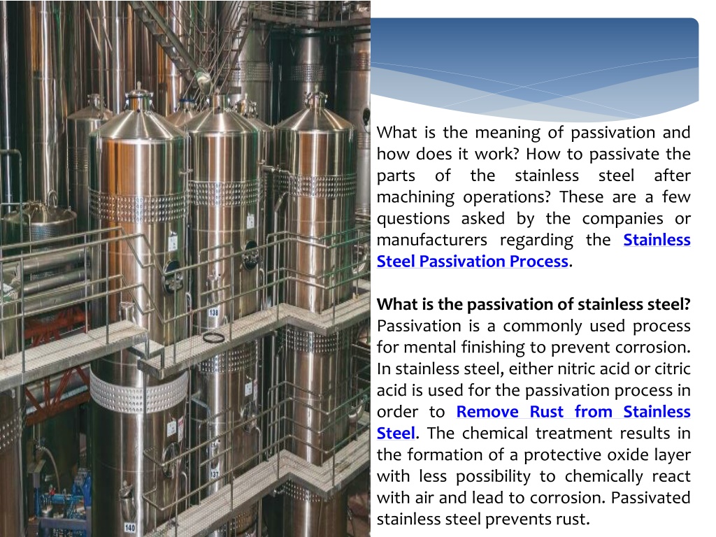 Ppt Stainless Steel Passivation Process Powerpoint Presentation Free Download Id11329714 