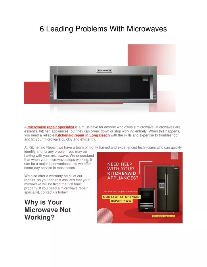 PPT 6 Leading Problems With Microwaves PowerPoint Presentation, free