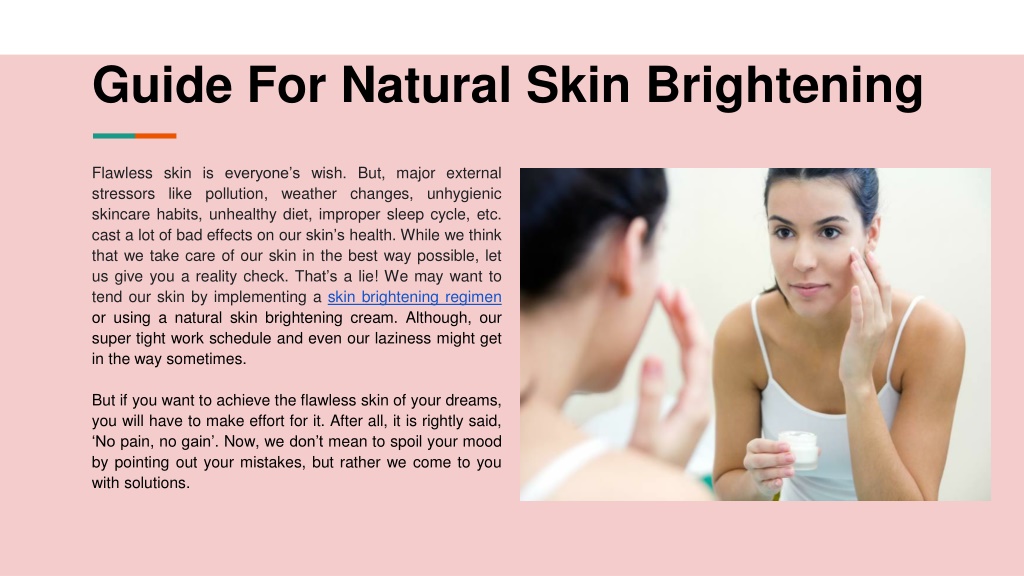 PPT - Guide For Natural Skin Brightening PowerPoint Presentation, free 