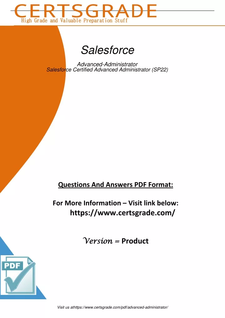 PPT - Genuine Salesforce Advanced Administrator Exam Training Kit Sns-Brigh10