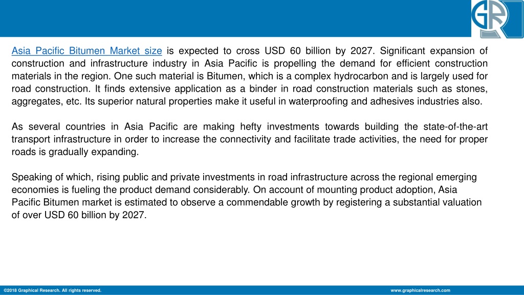 Pacific Bitumen PPT - Asia Pacific Bitumen Market to grow at 4.6% CAGR from 2021 to ...