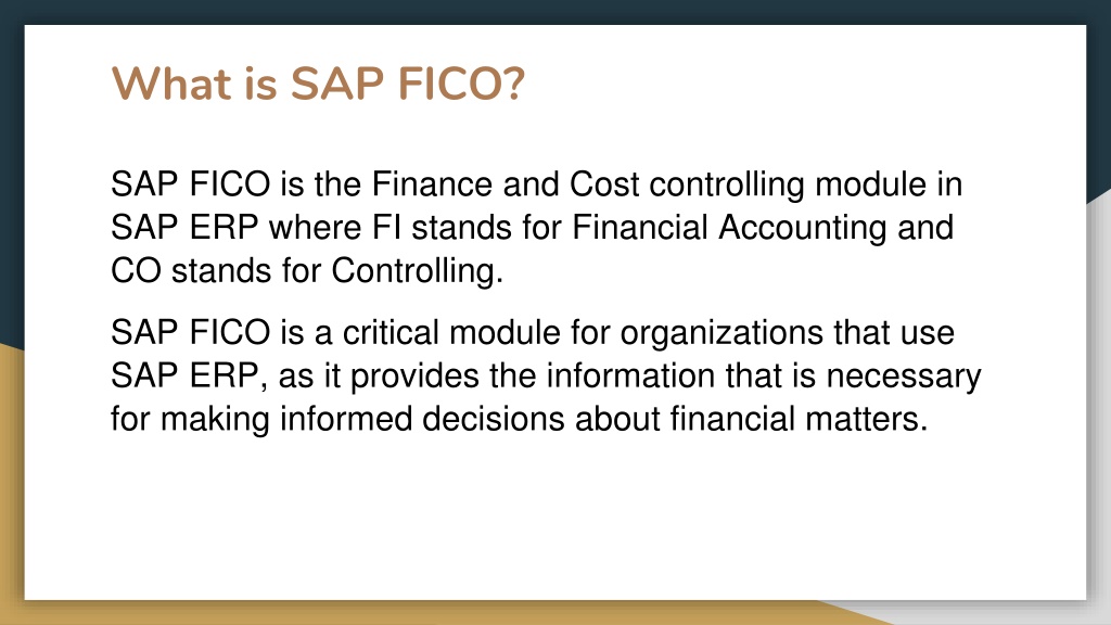 PPT - Best SAP FICO Training In Bangalore PowerPoint Presentation, Free ...