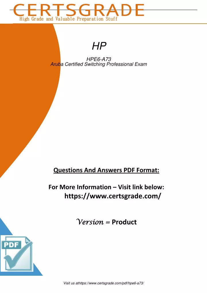 PPT - Updated Hpe6 A73 Study Guide Material With $20 Off PowerPoint Sns-Brigh10