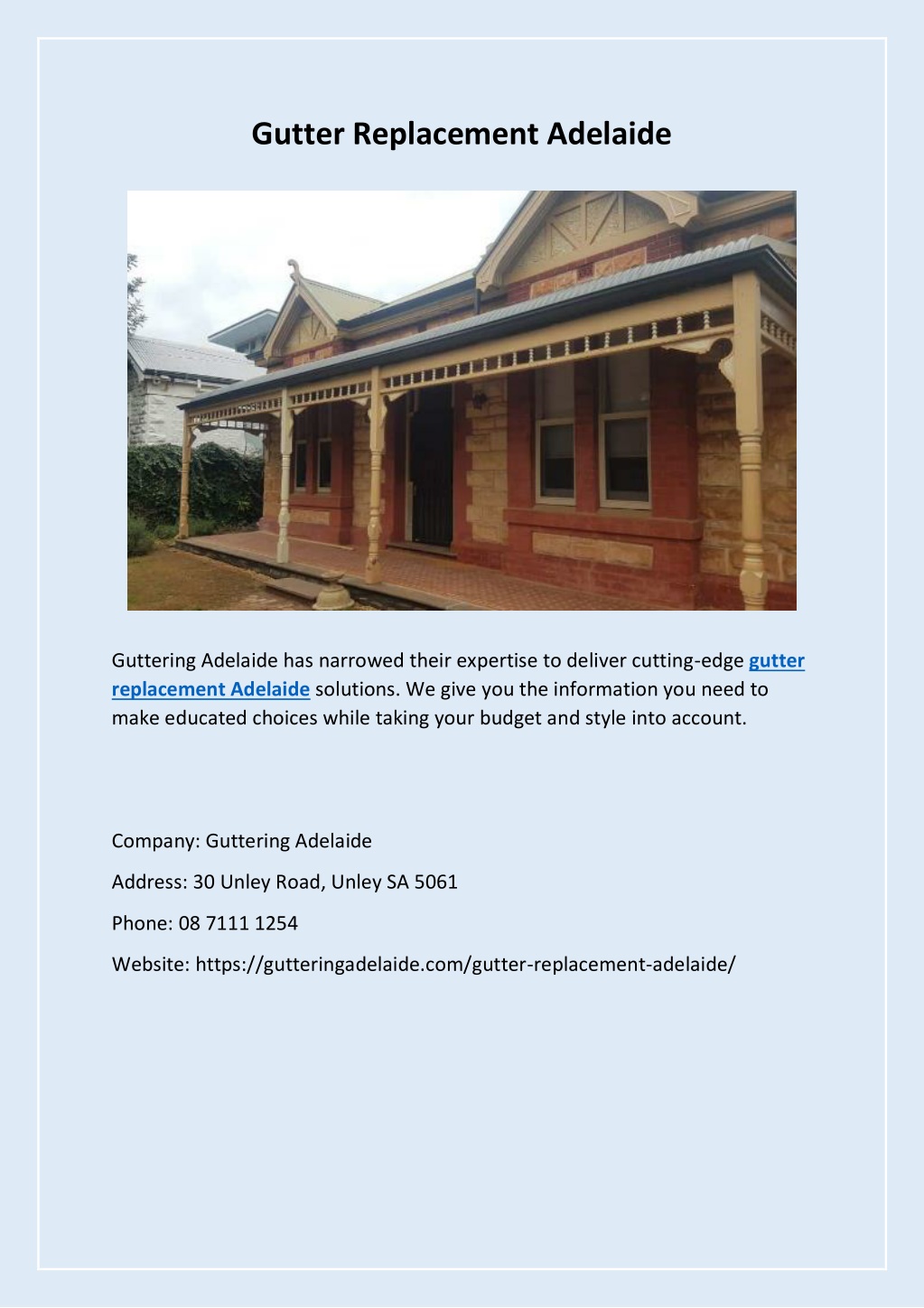 PPT - Gutter Replacement Adelaide PowerPoint Presentation, free ...