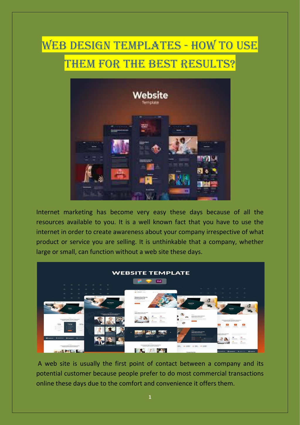 Web Design Templates   How To Use Them For The Best Results