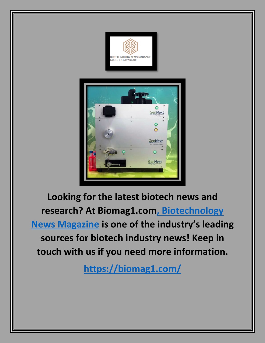 biotechnology news latest